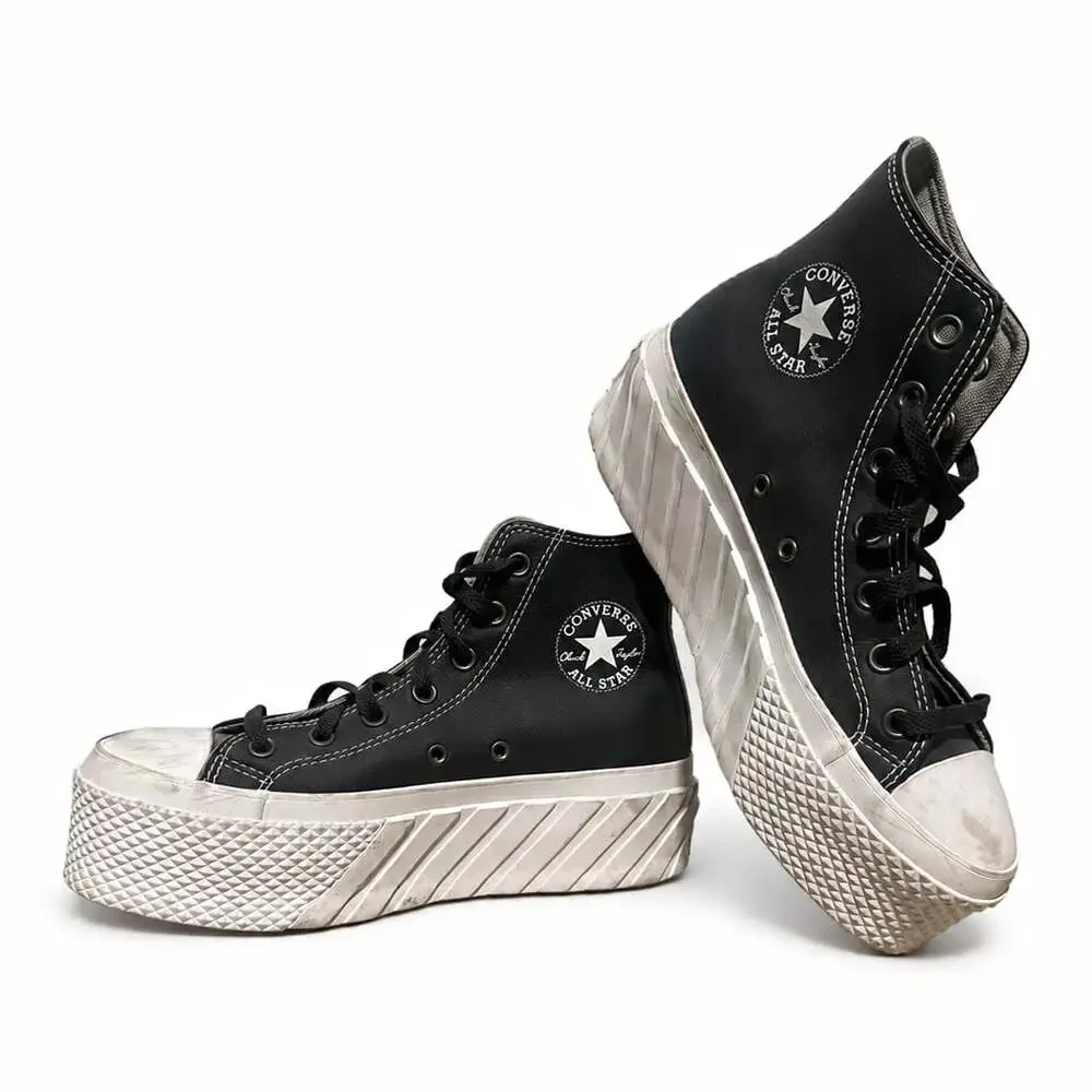 Converse Chuck Taylor All Star Lift 2X Platform High Top Black/White 572608C